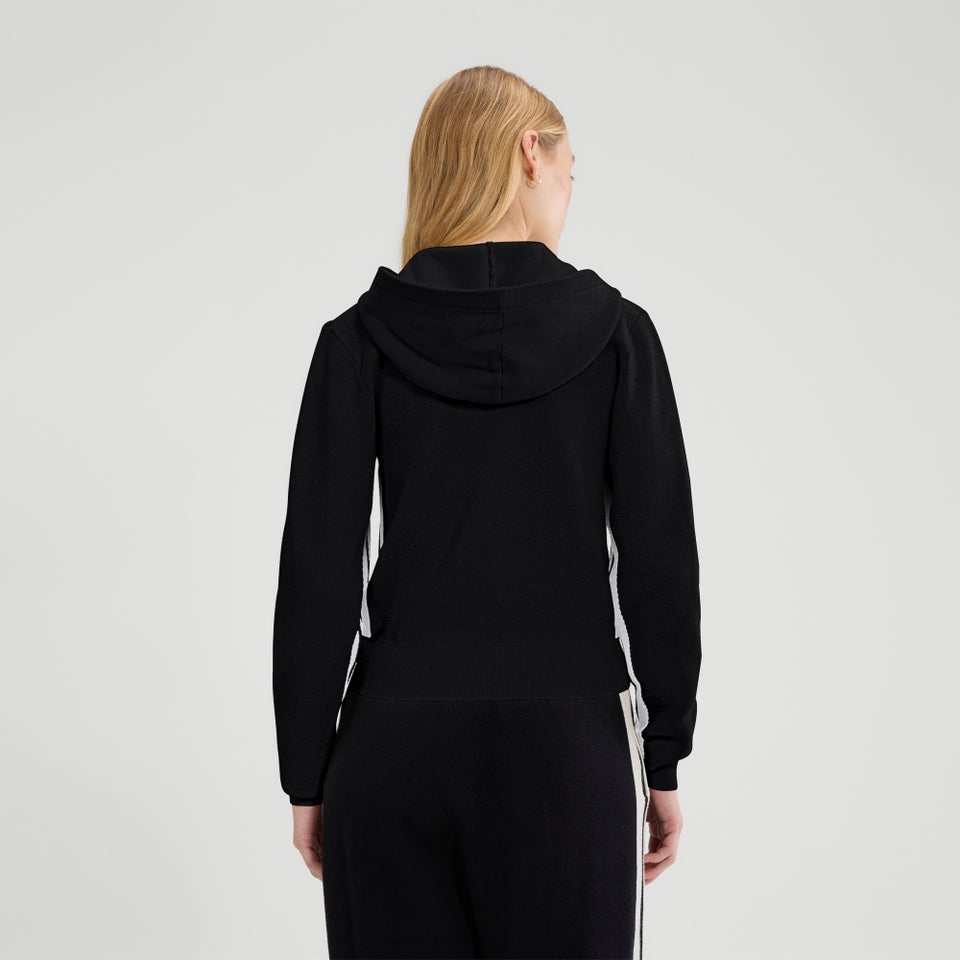 Strick-Kapuzenpulli Laneisa für Damen Schwarz
