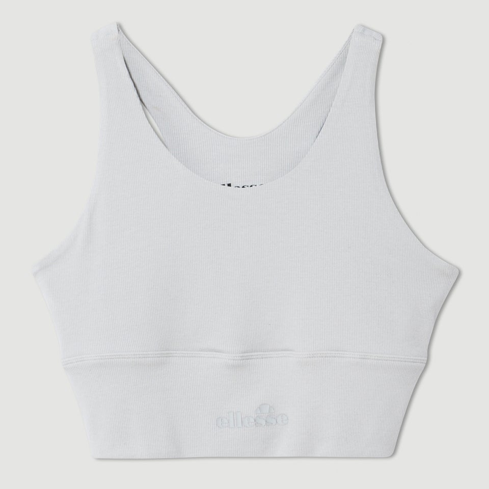 Women's Ballante Scoop Neck Racerback Bra Top Light Grey Marl