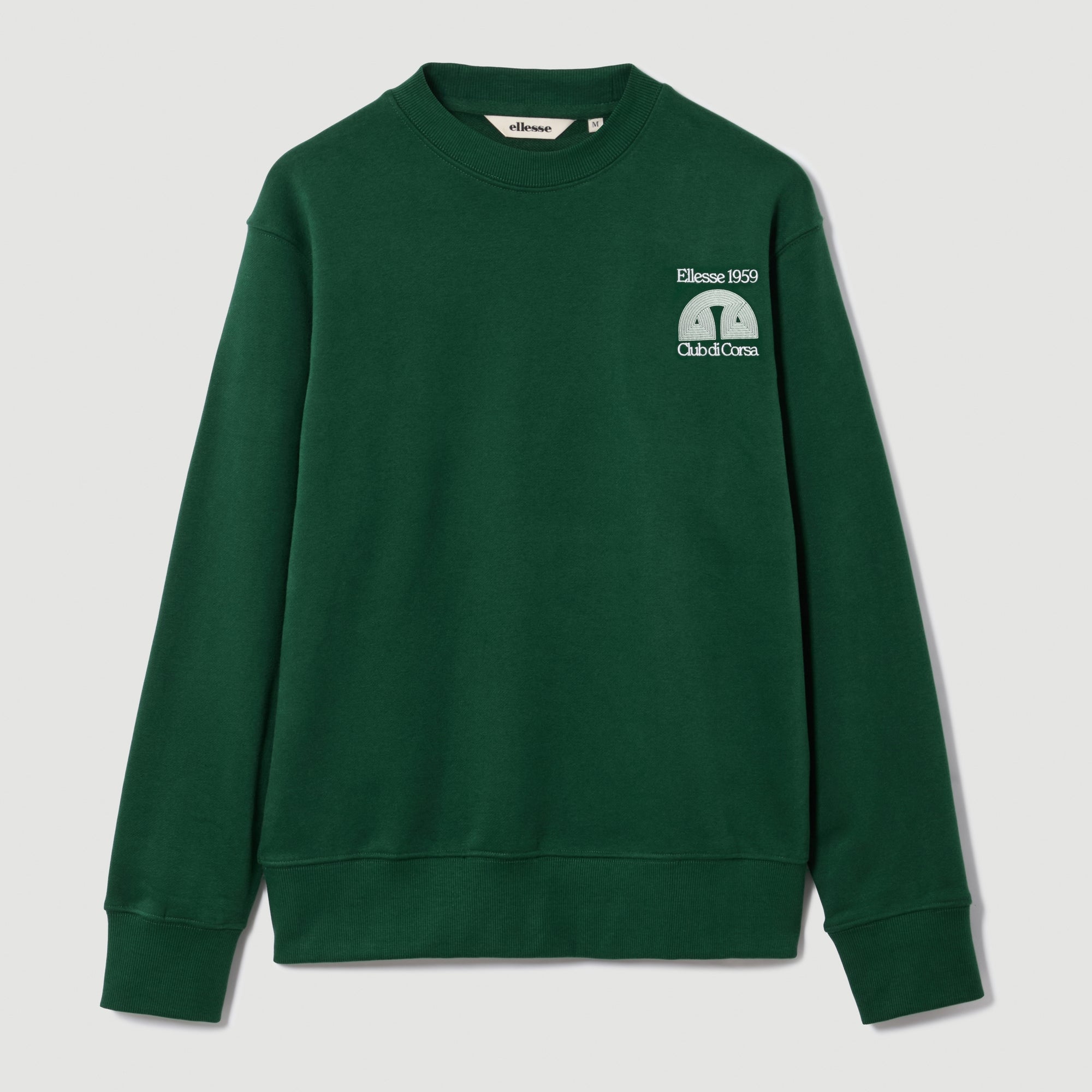Men's Club Di Corsa Sweatshirt Dark Green | ellesse UK