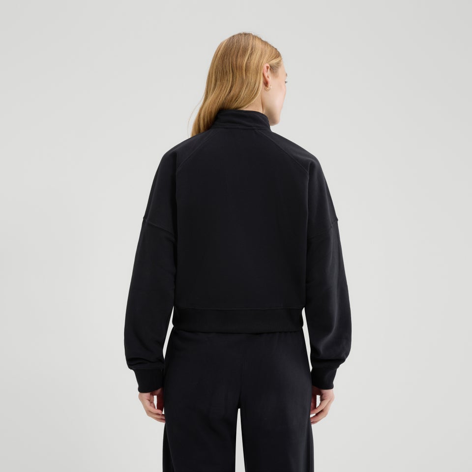 Sweatshirt Carrera mit Viertelreißverschluss für Damen Schwarz