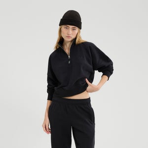 Sweatshirt Carrera mit Viertelreißverschluss für Damen Schwarz