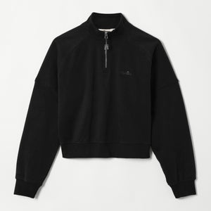 Sweatshirt Carrera mit Viertelreißverschluss für Damen Schwarz