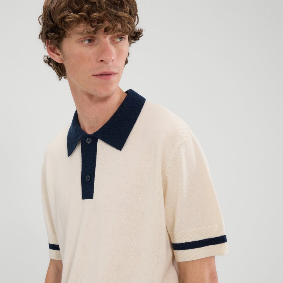Men's Tuccia True Knit Polo Off White