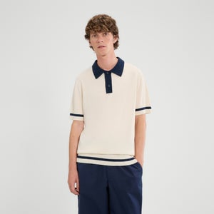 Strickpoloshirt Tuccia True für Herren Cremeweiss