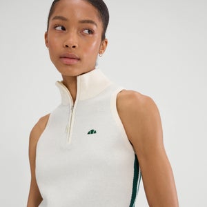 Women's Surista Knitted 1/4 Zip Top Off White