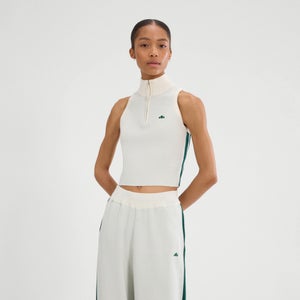 Women's Surista Knitted 1/4 Zip Top Off White