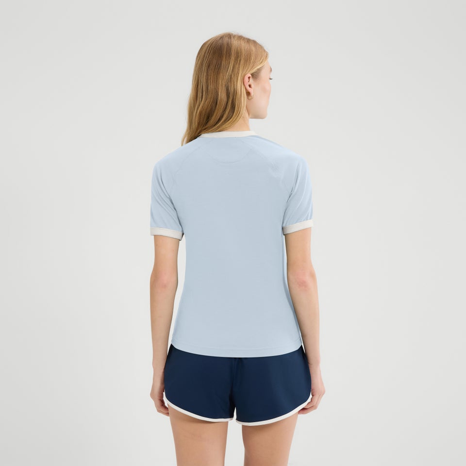 Bauchfreies T-Shirt Etchemin für Damen Hellblau