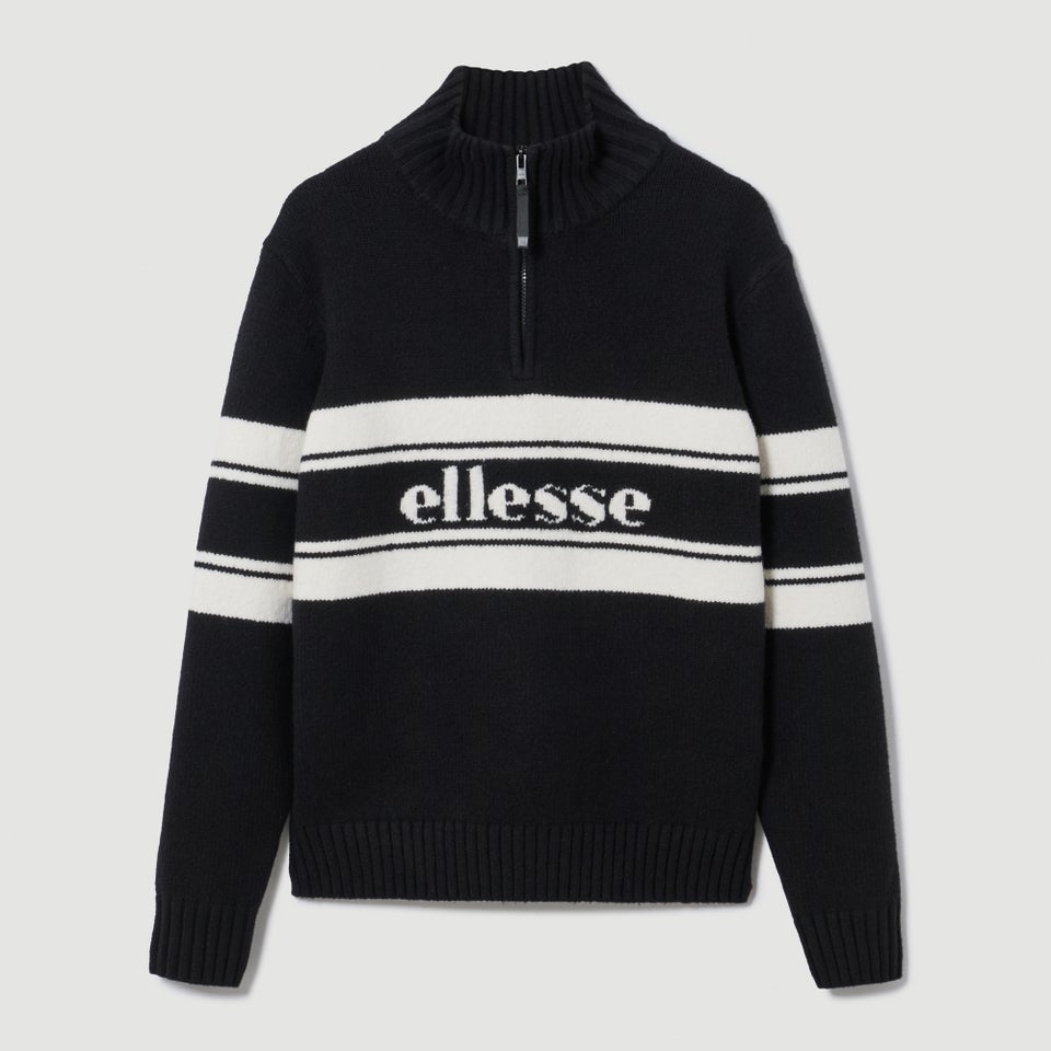 Men's Palloni Knitted 1/4 Zip Sweatshirt Black