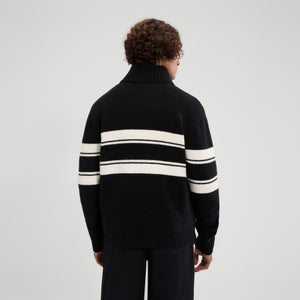 Men's Palloni Knitted 1/4 Zip Sweatshirt Black