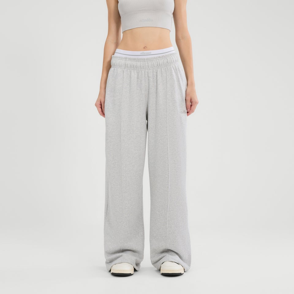 Jogginghose Casoli mit weitem Bein für Damen Hellgrau Meliert