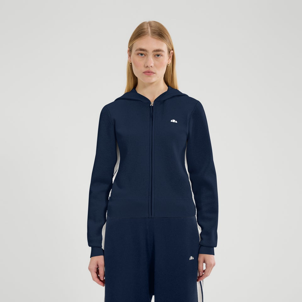Strick-Kapuzenpulli Laneisa für Damen Marineblau