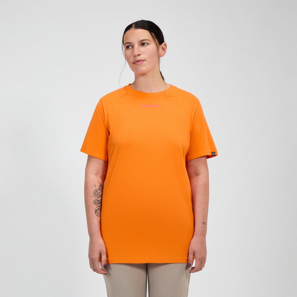 Women's Grappled Short Sleeve Tee - Orange
