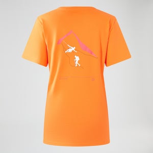 Women's Grappled Short Sleeve Tee - Orange