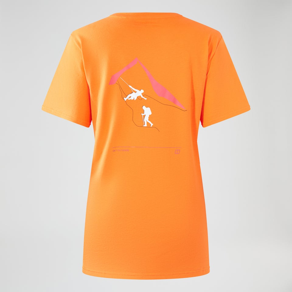 Women's Grappled Short Sleeve Tee - Orange
