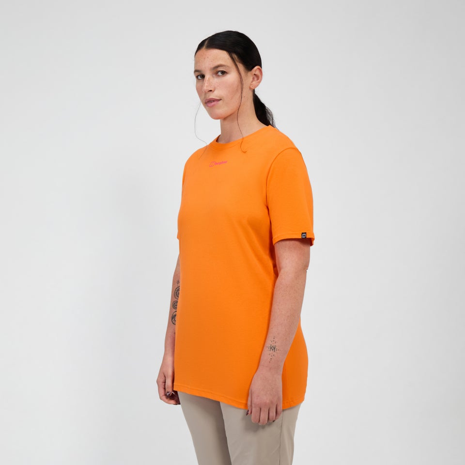 Women's Grappled Short Sleeve Tee - Orange