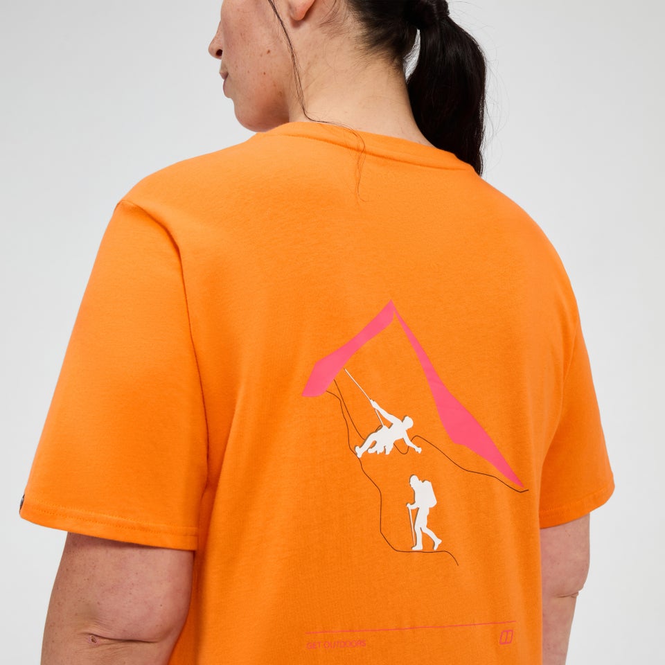 Women's Grappled Short Sleeve Tee - Orange