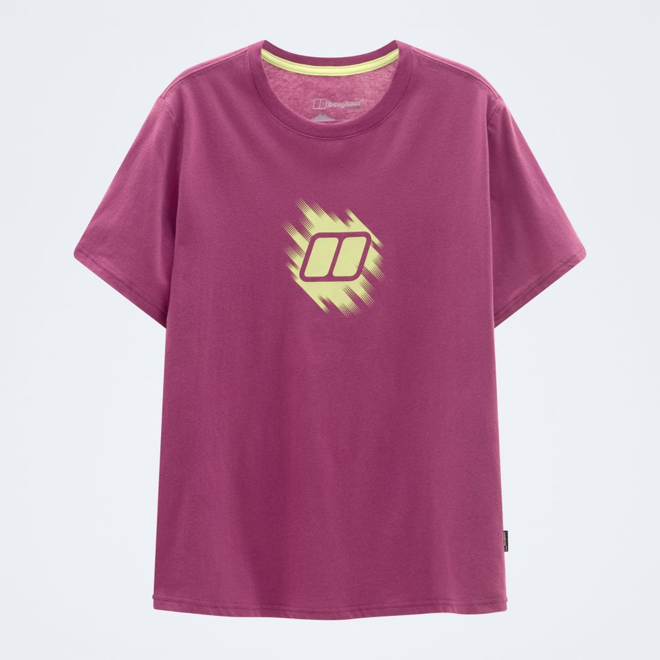 Women's Sketched Blocks Essential Tee - Purple