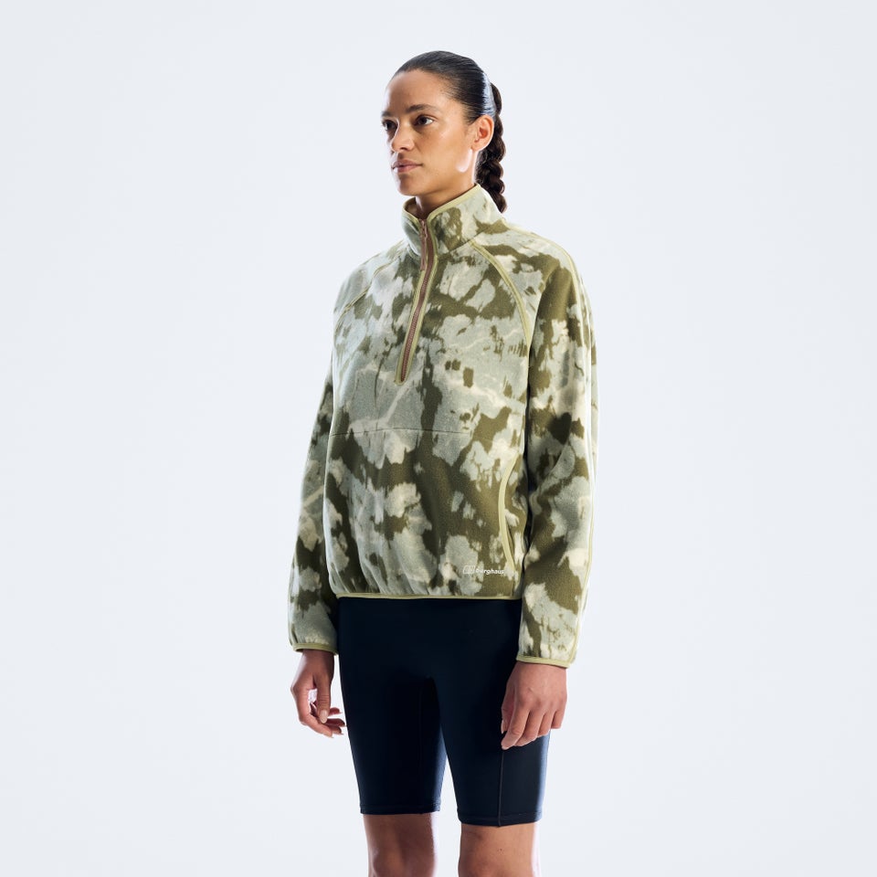 Bamburgh Half-Zip Fleece für Damen - Hellgrün