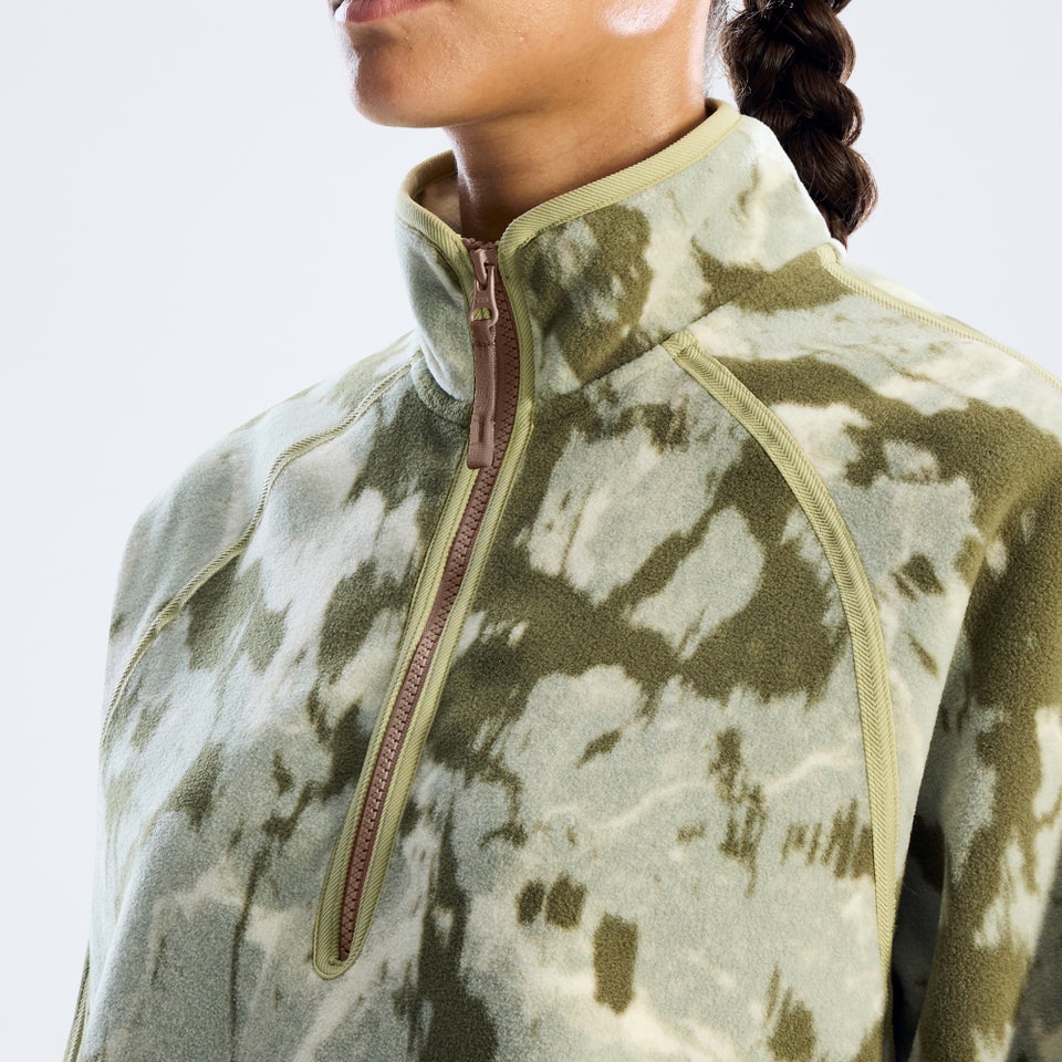 Bamburgh Half-Zip Fleece für Damen - Hellgrün