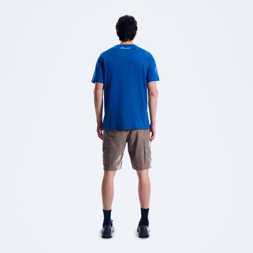 Men's Sketched Blocks Essential Tee - Blue