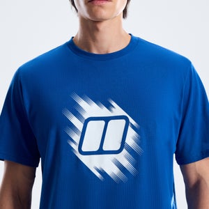 Men's Sketched Blocks Essential Tee - Blue