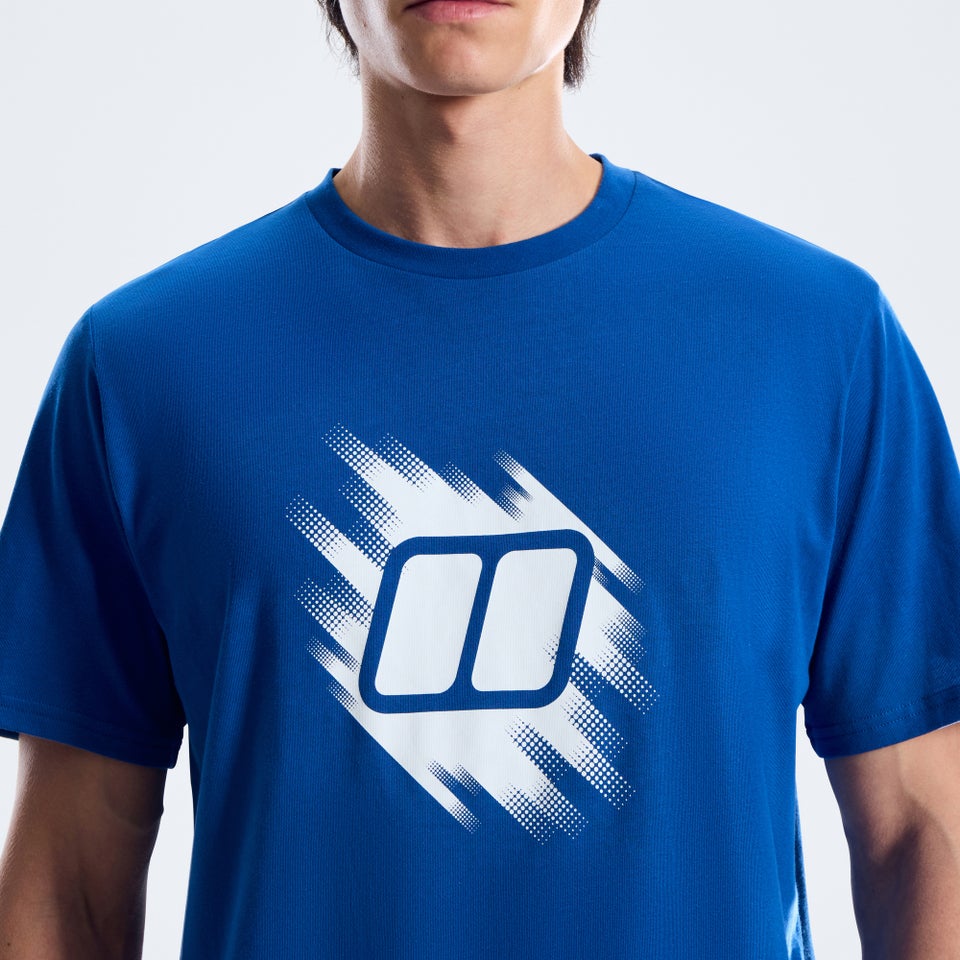 Men's Sketched Blocks Essential Tee - Blue