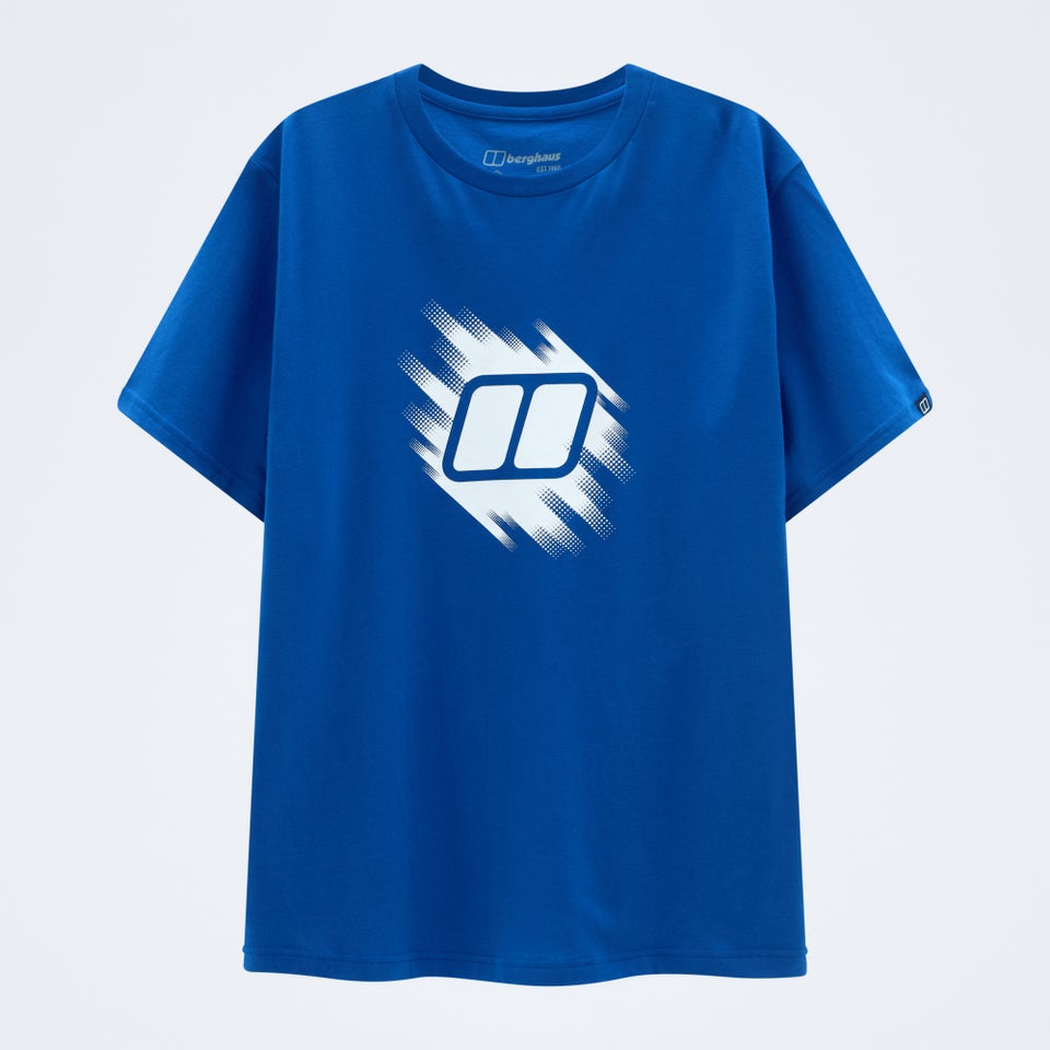 Men's Sketched Blocks Essential Tee - Blue
