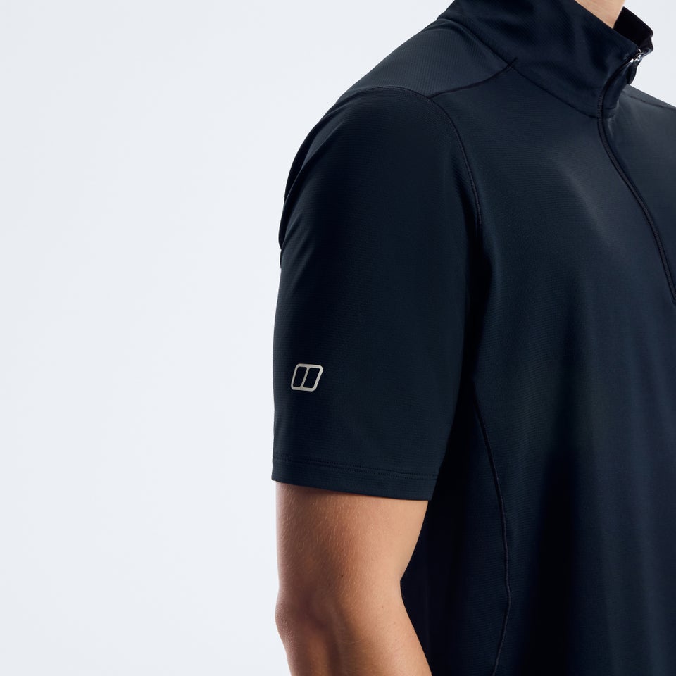 Men's Bowburn Half Zip Tech Tee - Black