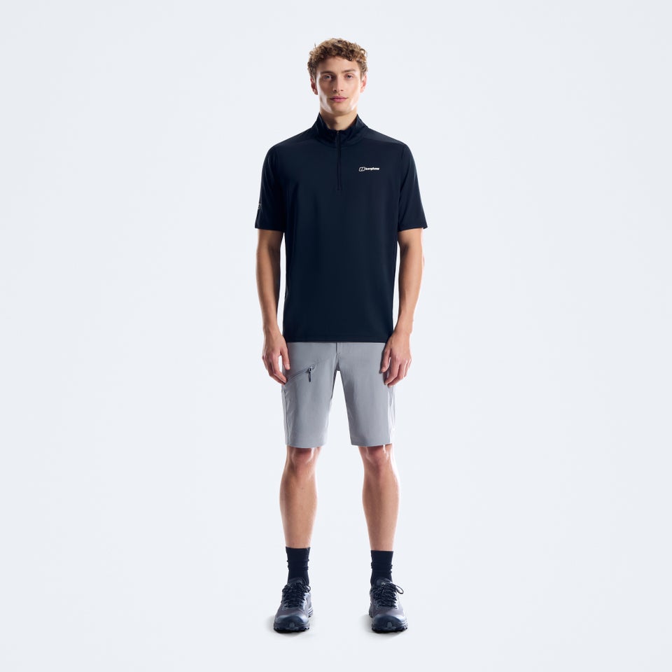 Men's Bowburn Half Zip Tech Tee - Black