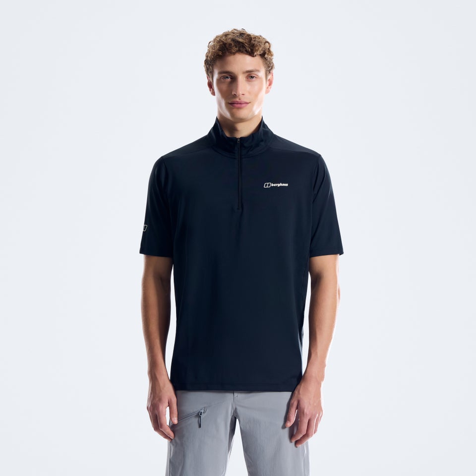 Men's Bowburn Half Zip Tech Tee - Black
