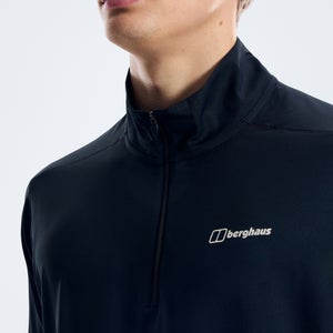 Men's Bowburn Half Zip Tech Tee - Black