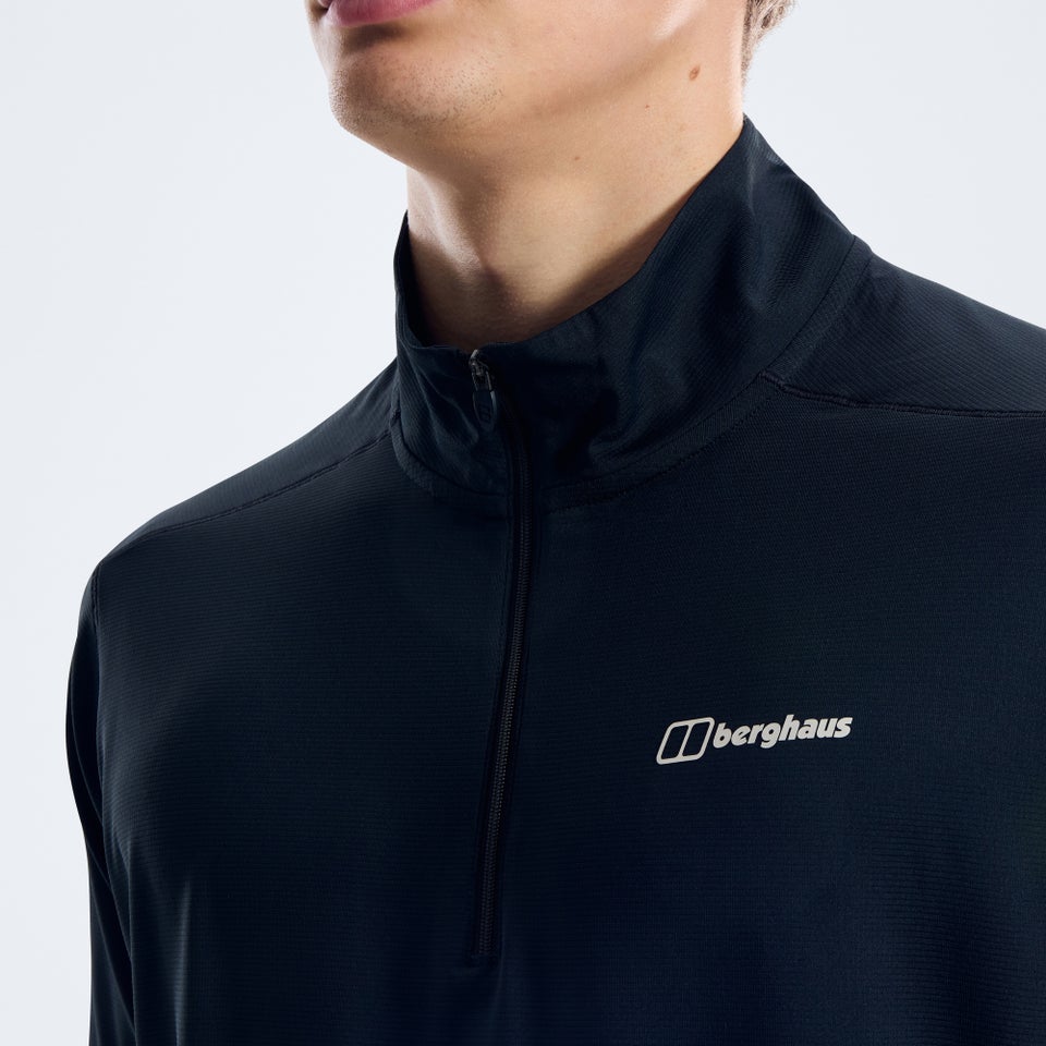 Men's Bowburn Half Zip Tech Tee - Black