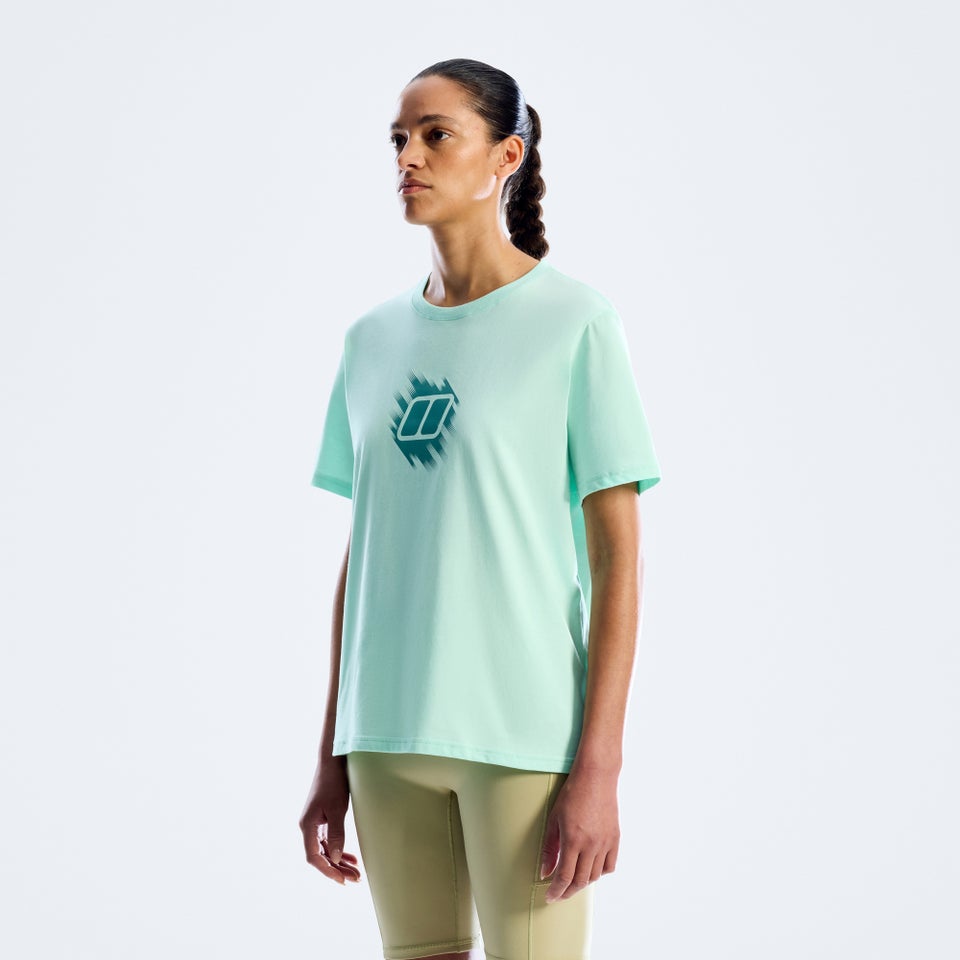 Women's Sketched Blocks Essential Tee - Blue
