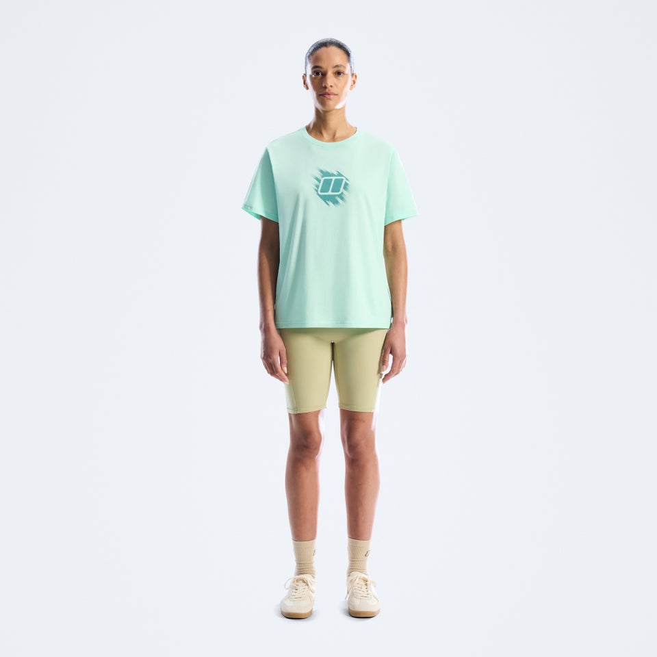 Women's Sketched Blocks Essential Tee - Blue