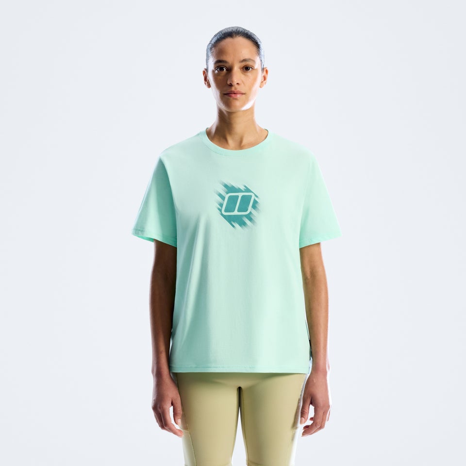 Women's Sketched Blocks Essential Tee - Blue