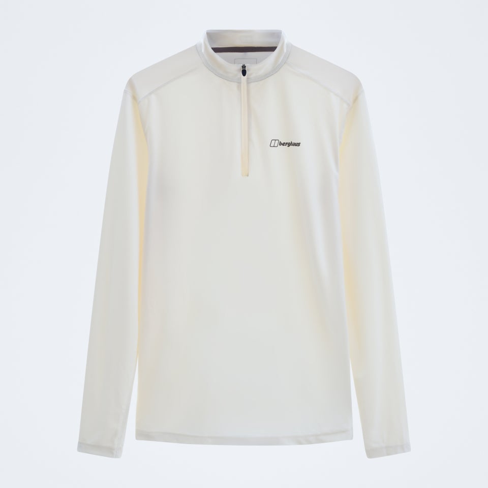 24/7 Half Zip Langarm-Shirt für Herren - Hellgrau