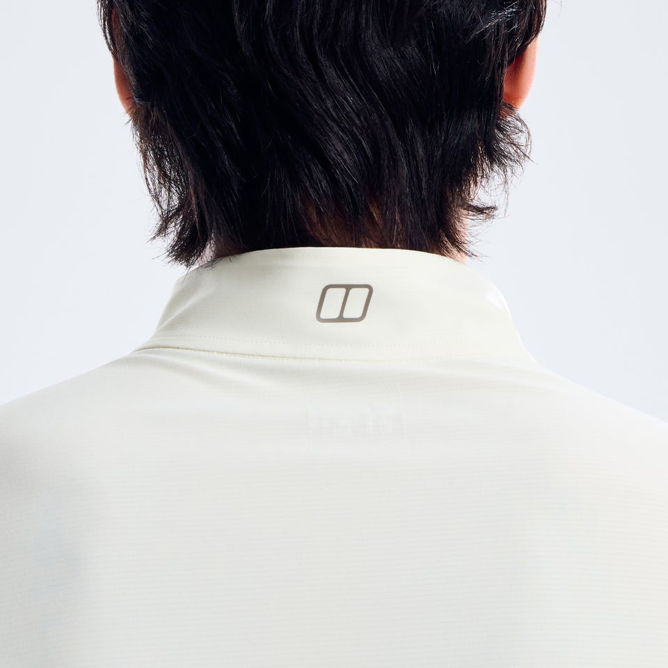 24/7 Half Zip Langarm-Shirt für Herren - Hellgrau