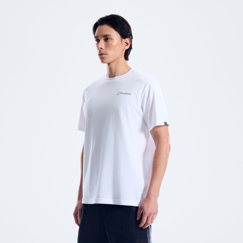 Men's Geo-Mountaintry Essential Tee - White