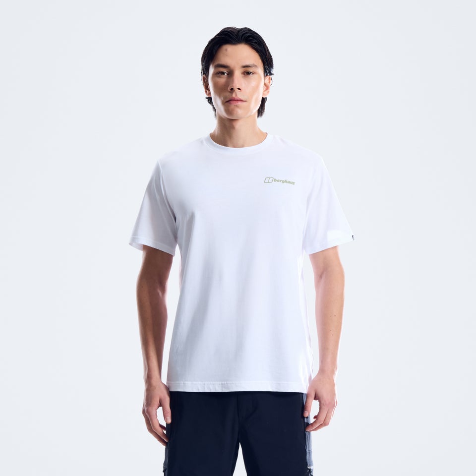 Men's Geo-Mountaintry Essential Tee - White
