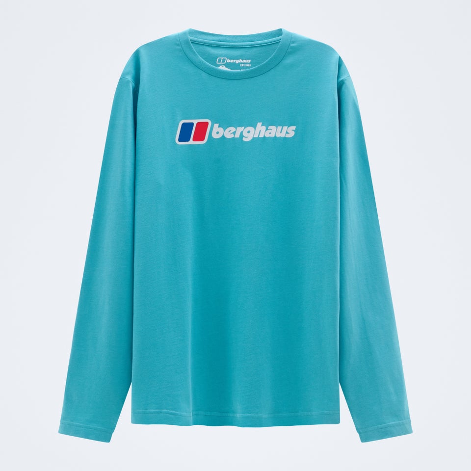 Men's Berghaus Big Logo Long Sleeve Tee - Blue