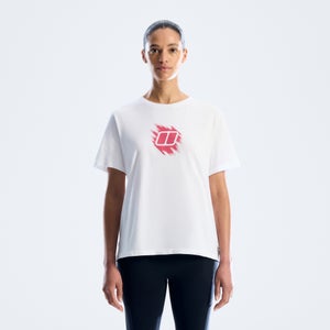Women's Sketched Blocks Essential Tee - White