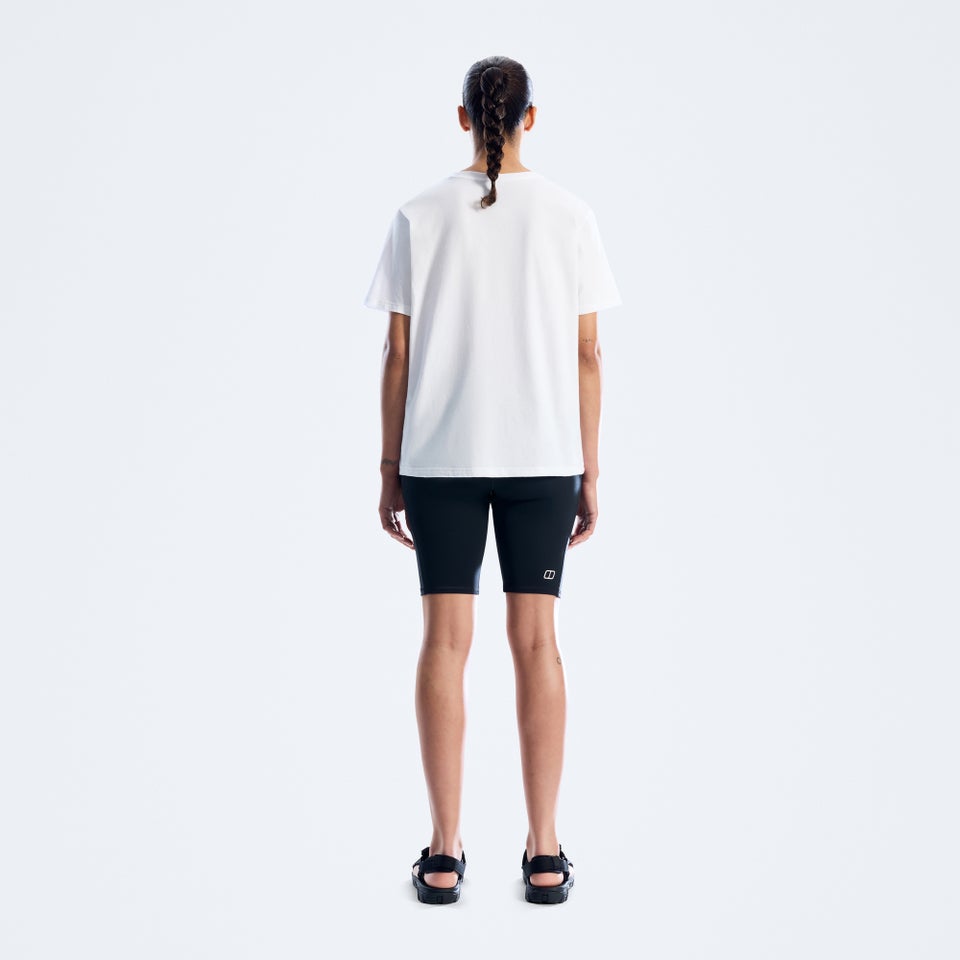 Women's Sketched Blocks Essential Tee - White