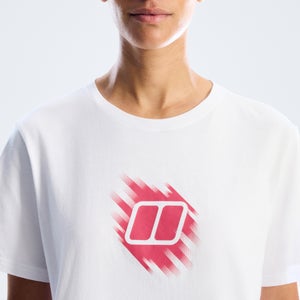 Women's Sketched Blocks Essential Tee - White