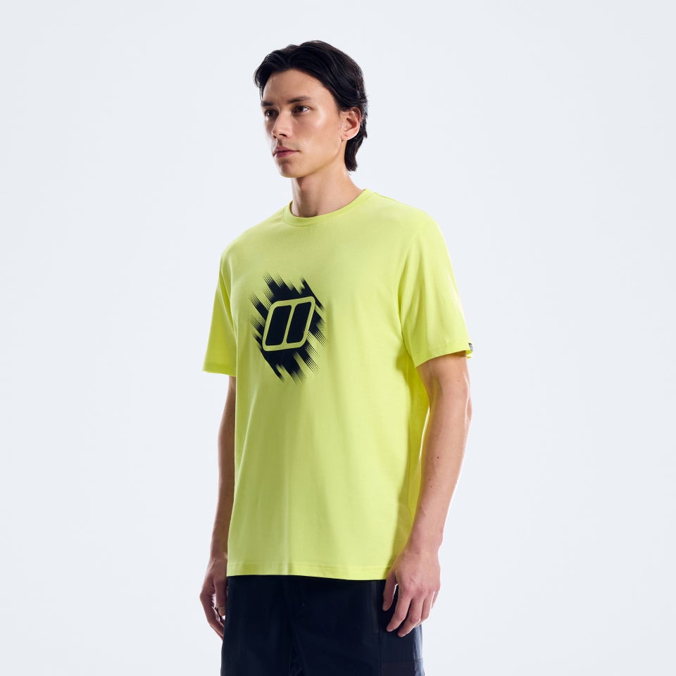 Men's Sketched Blocks Essential Tee - Green