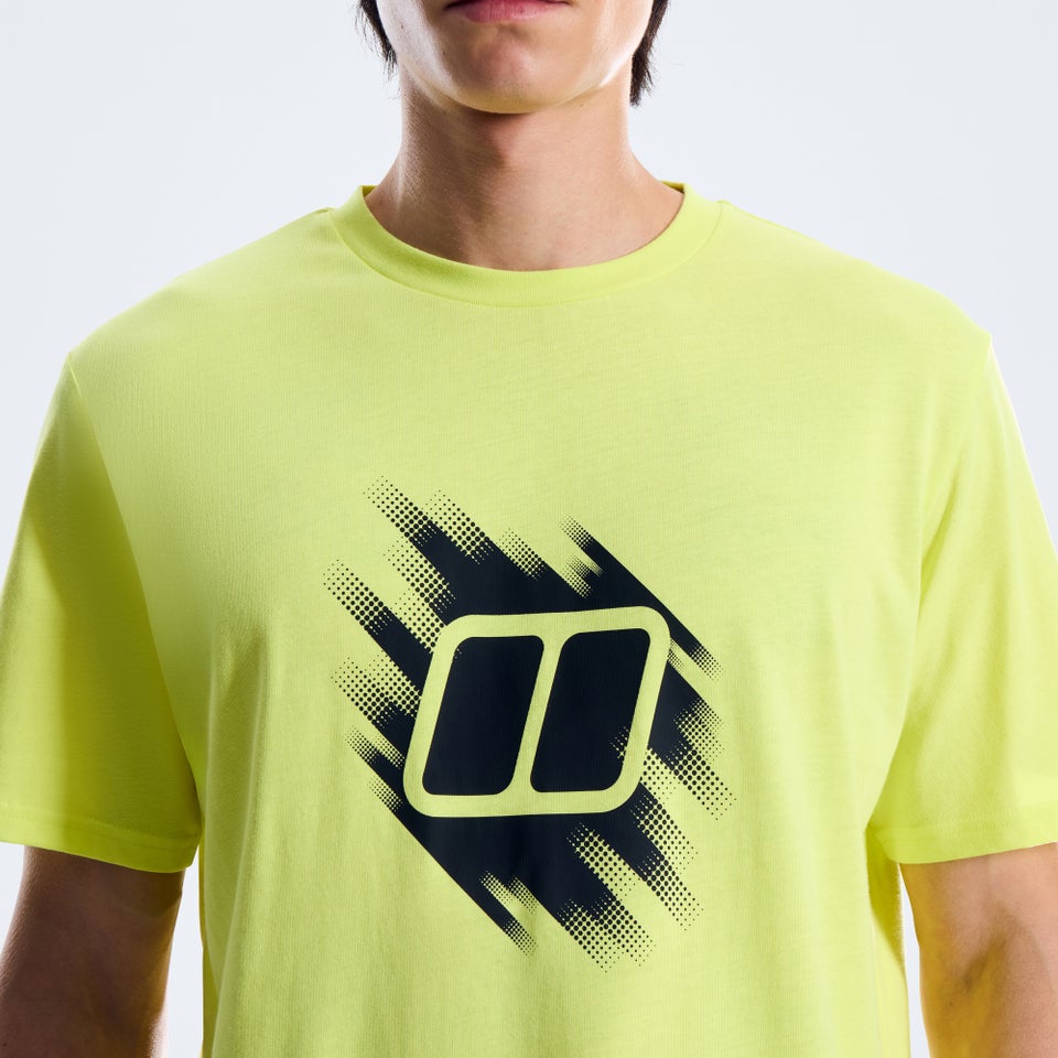 Men's Sketched Blocks Essential Tee - Green