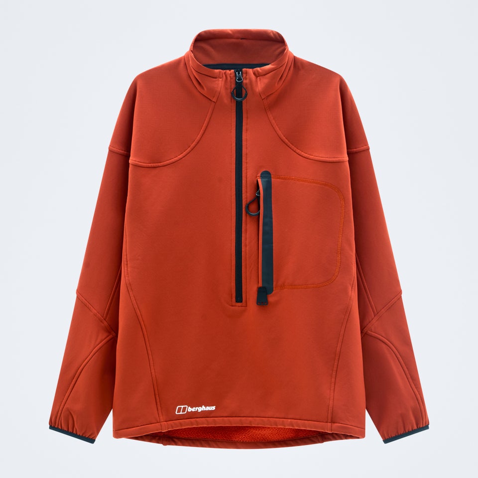Men's Big Wall Half Zip - Orange