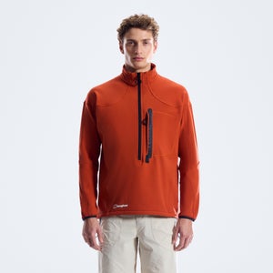 Men's Big Wall Half Zip - Orange