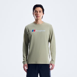 Men's Berghaus Big Logo Long Sleeve Tee - Green