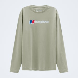 Men's Berghaus Big Logo Long Sleeve Tee - Green