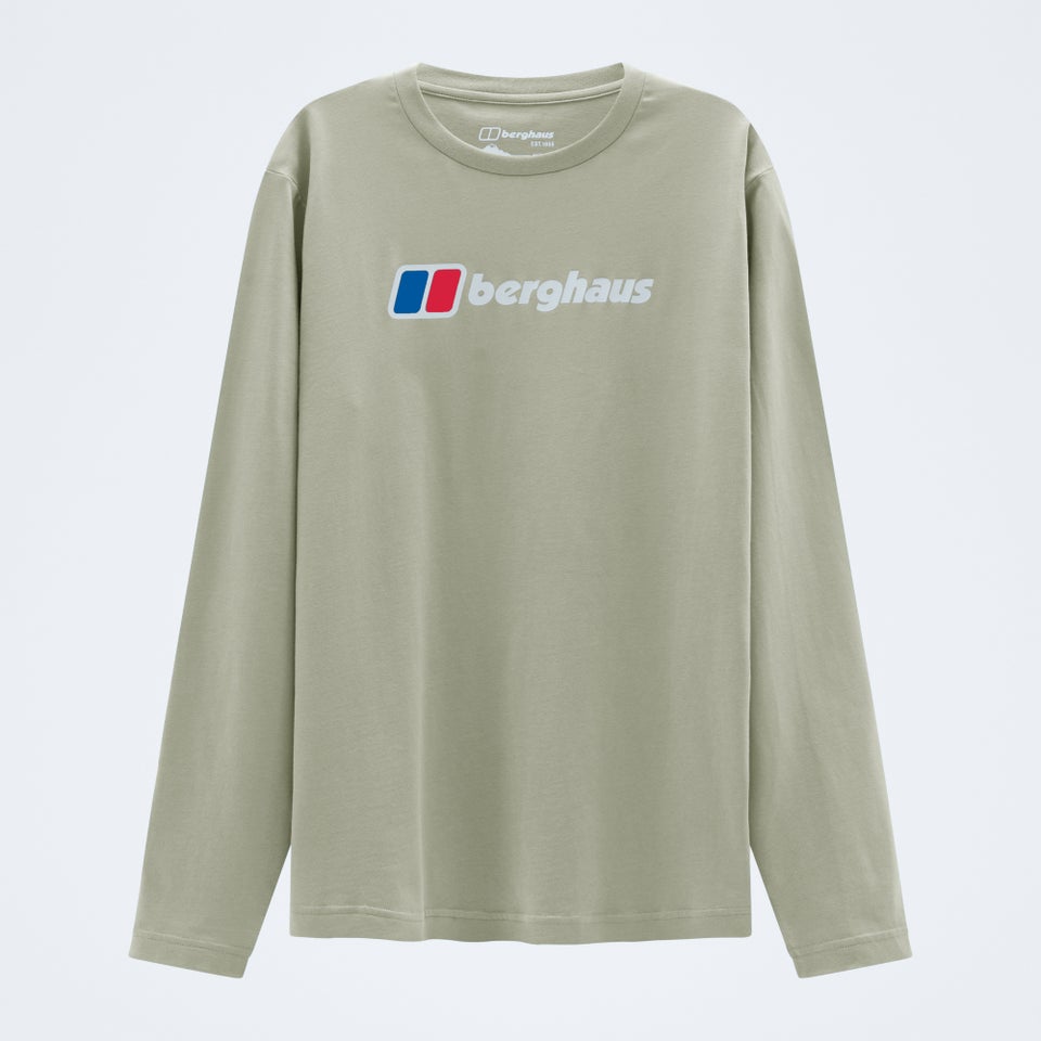 Men's Berghaus Big Logo Long Sleeve Tee - Green